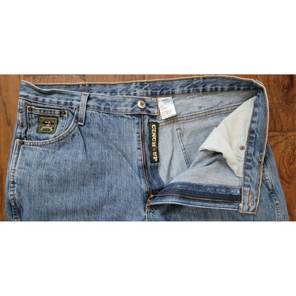 Cinch Men's Blue Silver Label Straight Stonewash Western Denim Jeans Size 38x32 - Picture 4 of 7